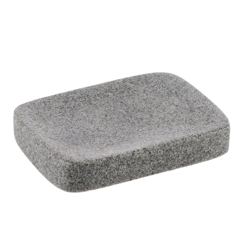 Evideco Granite Rectangular Grey Soap Dish Cup Dispenser | Wayfair